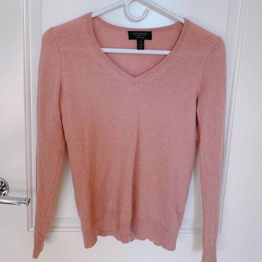 Pink Sweater 100%Cashmere Charter club luxury